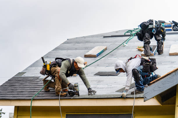 Professional Gutter Installation technician working in East Falmouth, MA